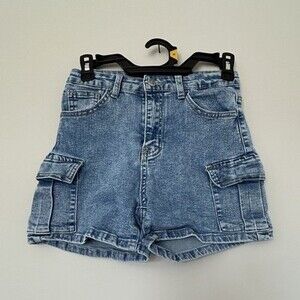 Best Jeans Women’s Blue Denim Cargo Shorts | High Rise